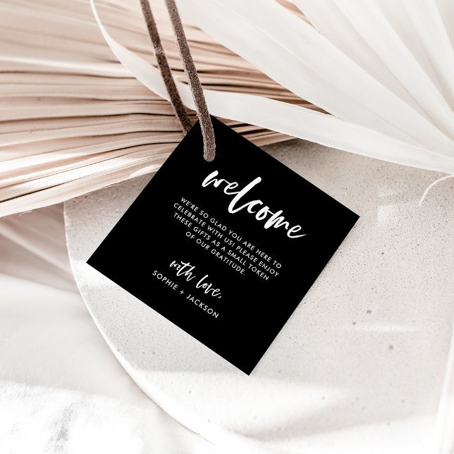 Casual Script | Wedding Welcome Gift Bag or Basket Favor Tags (Creator Uploaded)