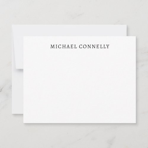Casual Simple Sophisticated Classic Black Gray Note Card