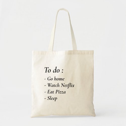 Casual Simple To Do List Tote Bag