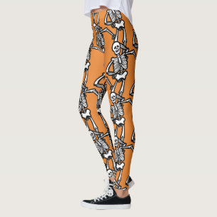 Casual Skeletons Halloween Leggings