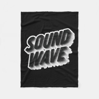 Casual Sound Wave Emblem for a Cool Look Fleece Blanket