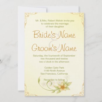 Casual Spring Floral Wedding Invitation by Wedding_Trends at Zazzle