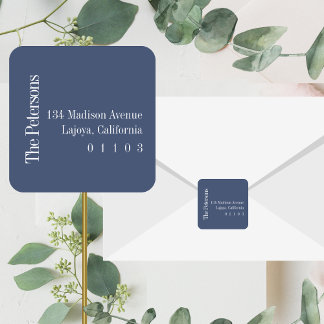 Casual Square Return Address Label