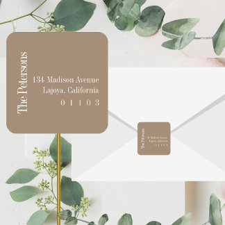 Casual Square Return Address Label