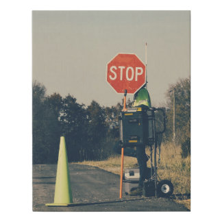 Casual Stop Faux Canvas Print