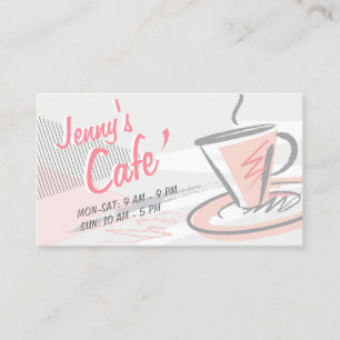 Casual Style Cafe / Coffee Shop Business Card