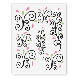 Casual Swirls Temporary Tattoos