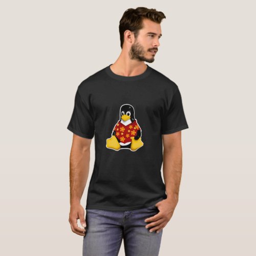 Casual Tux Red Outline T_Shirt