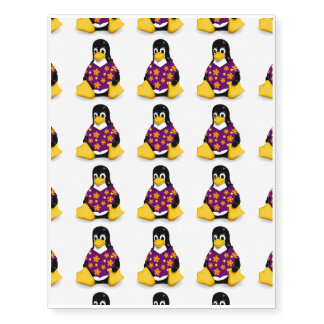 Casual Tux Temporary Tattoos (purple)