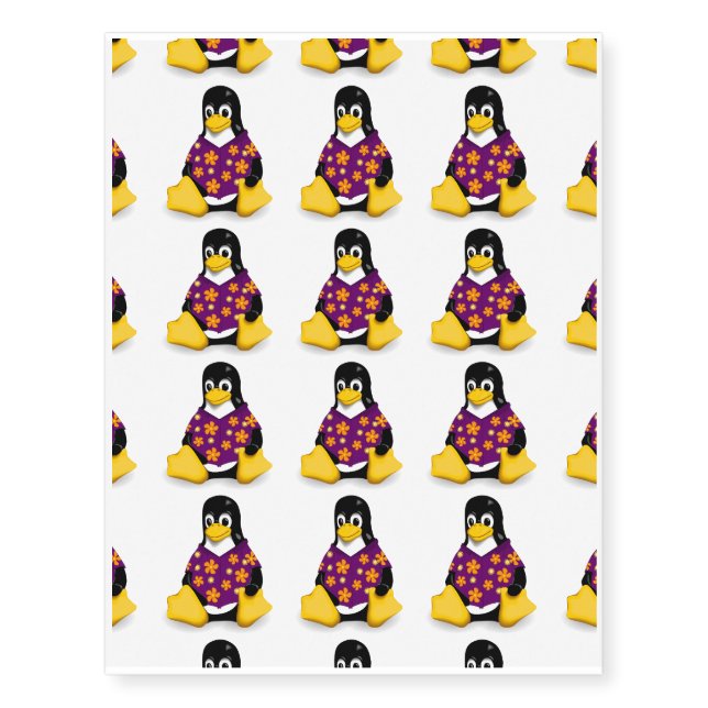 Casual Tux Temporary Tattoos (purple) (Front)