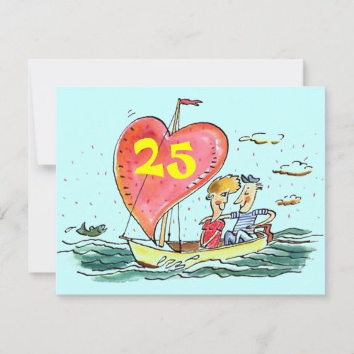 CASUAL TWENTY-FIFTH SILVER ANNIVERSARY INVITATIONS