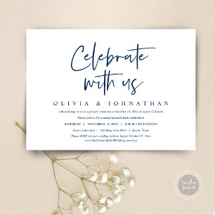 Casual Wedding Elopement Party, Celebrate with us Invitation