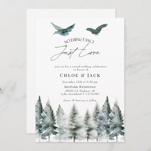 Casual Wedding Reception Invitation (Front/Back)