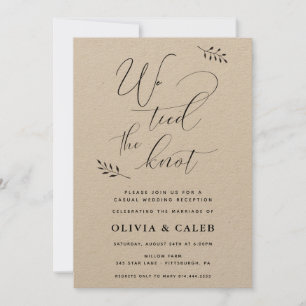 Casual Wedding Reception Invitation