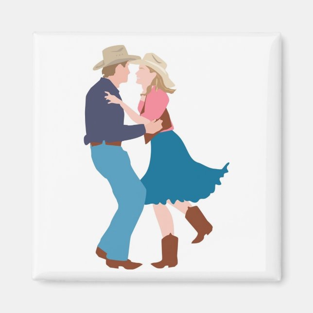Casual Western Wedding Reception Magnet (Front)