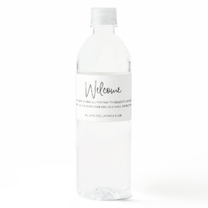 Casual Writing Wedding Welcome Gift Bag Basket Water Bottle Label