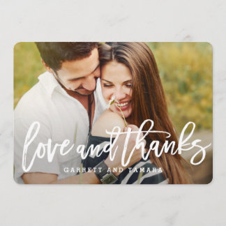 Casually Brushed EDITABLE Color Thank You Card