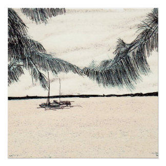 Casuarina Trees, Long Island Bahamas Poster