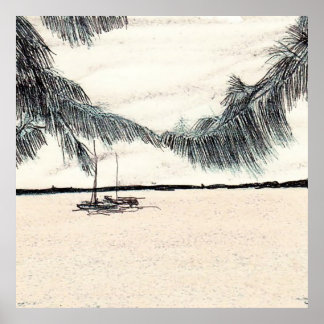 Casuarina Trees, Long Island Bahamas Poster