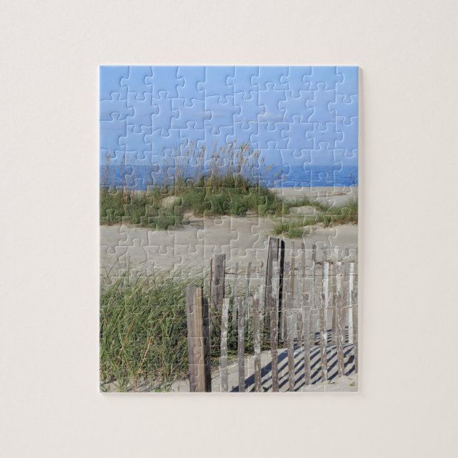 Caswell Beach, NC Land and Seascape Jigsaw Puzzle (Vertical)