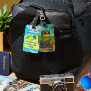 Cat 05 Kids Luggage Tag