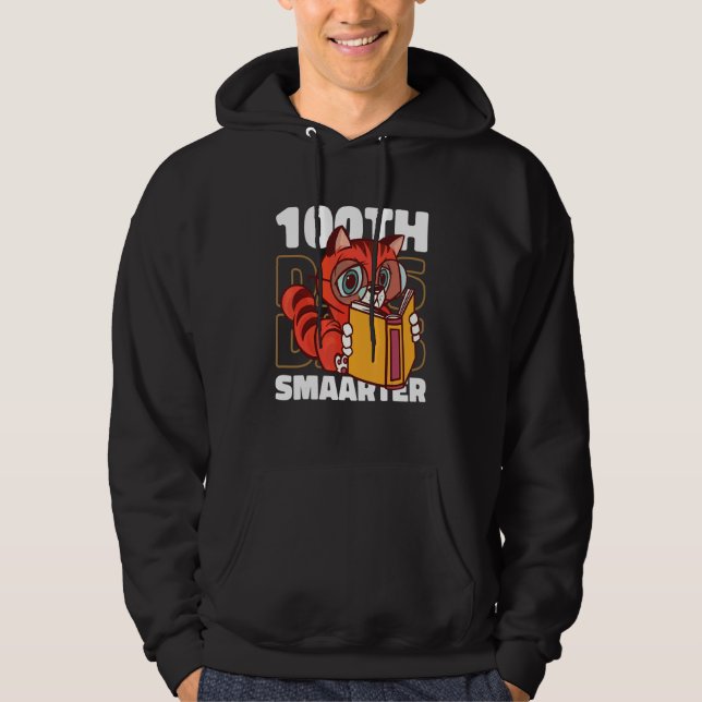 Cat 100th Days Smarter For School Hoodie (Front)