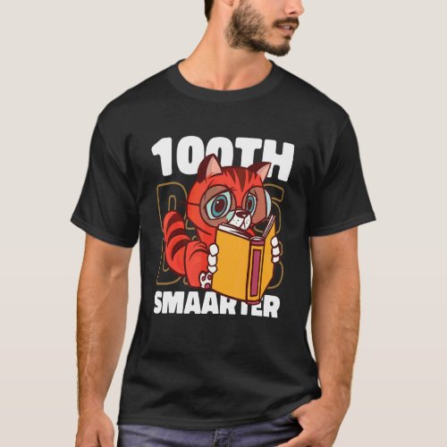 Cat 100th Days Smarter For School T-Shirt