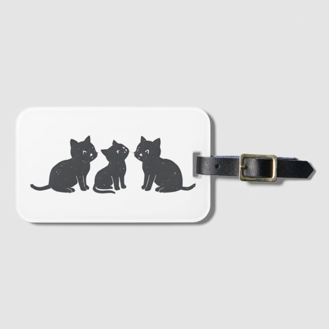 Cat (1) luggage tag (Front Horizontal)