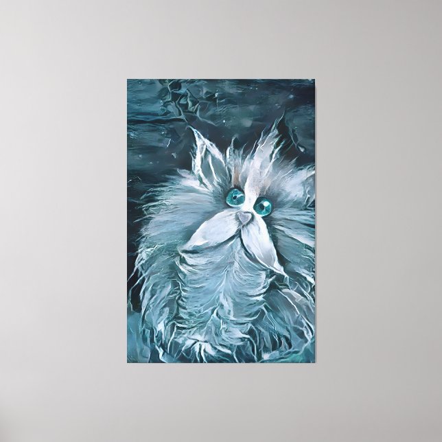 Cat 1 - Staring at you    Canvas Print (Front)