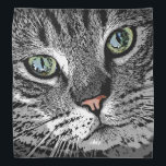 Cat_2015_0503 Bandana<br><div class="desc">Graphic portrait of a lovely cat... </div>