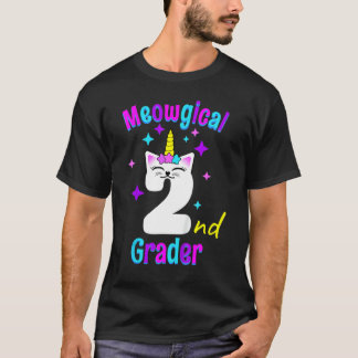 Cat 2nd Grader Back To School Caticorn Unicorn Boy T-Shirt