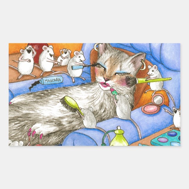 Cat 388 rectangular sticker (Front)