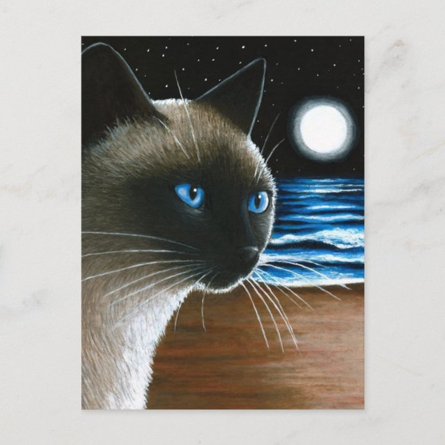 Cat 396 Siamese Postcard (Front)