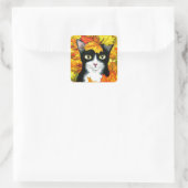 cat 447 square sticker | Zazzle