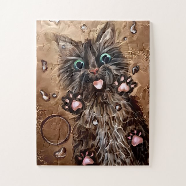 Cat 4 - Wet Jigsaw Puzzle (Vertical)