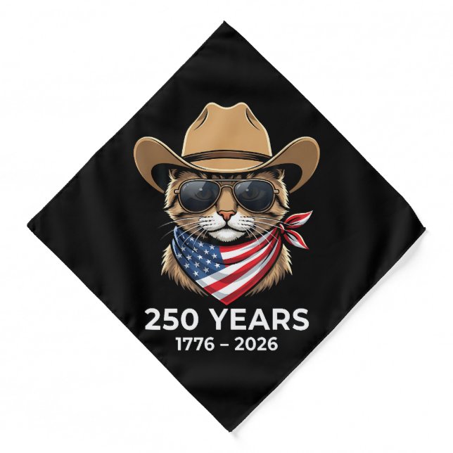 Cat 4Th Of July Bandana (Front)