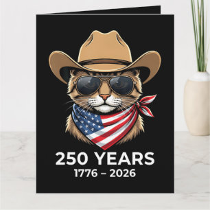 Cat 4Th Of July Card