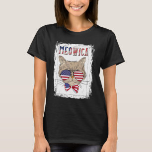 Cat 4th Of July Gift Meowica Merica Men Usa Americ T-Shirt
