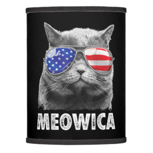 Cat 4th of July Meowica Merica Lamp Shade