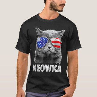 Cat 4th Of July Meowica Merica Men Usa American F T-Shirt