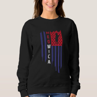 Cat 4th Of July Meowica Merica Men Usa American Fl Sweatshirt