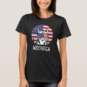 Cat 4th Of July Meowica Merica Usa American Flag 1 T-Shirt