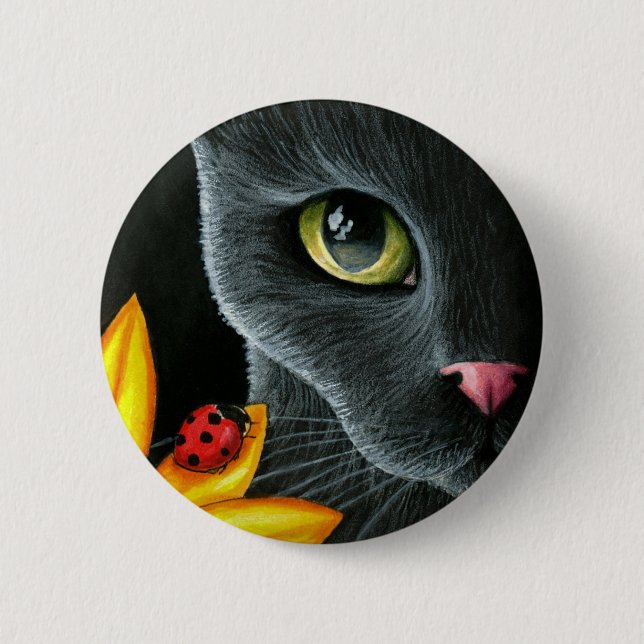 Cat 510 pinback button (Front)