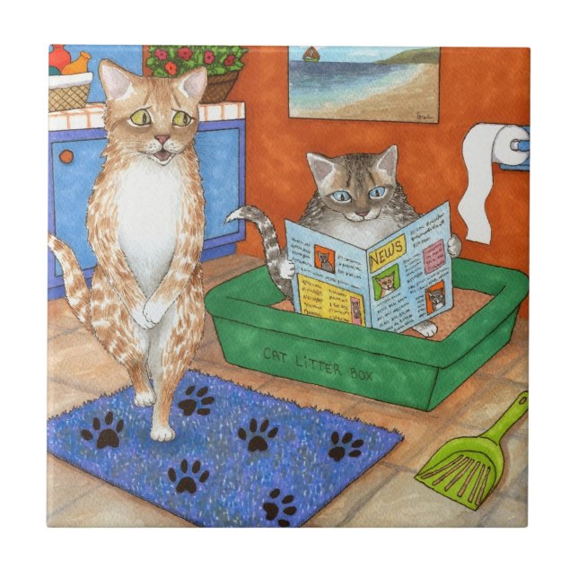 Cat 538 ceramic tile (Front)