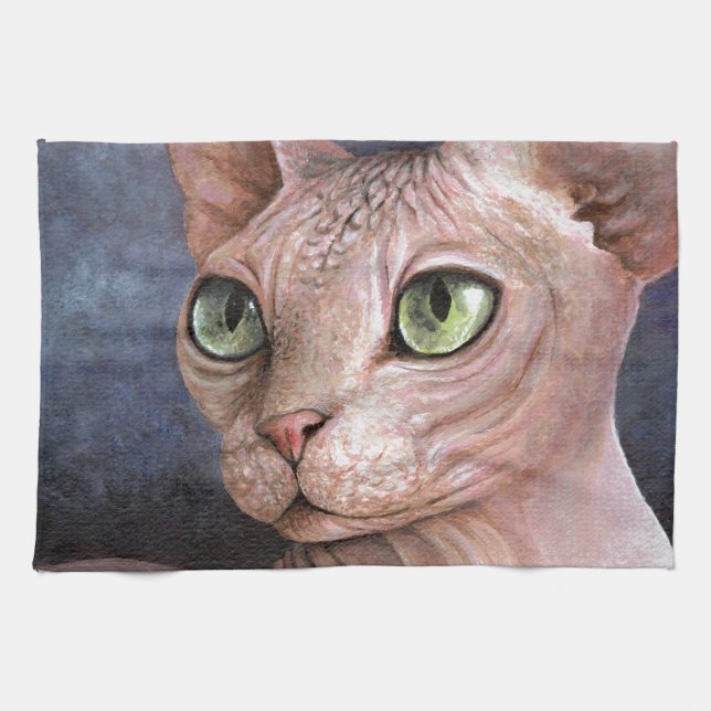Cat 578 Sphynx Kitchen Towel (Horizontal)