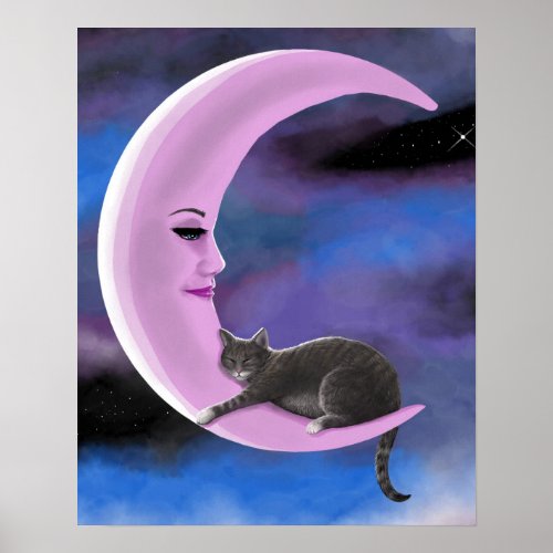 cat 661 Pink Moon Poster