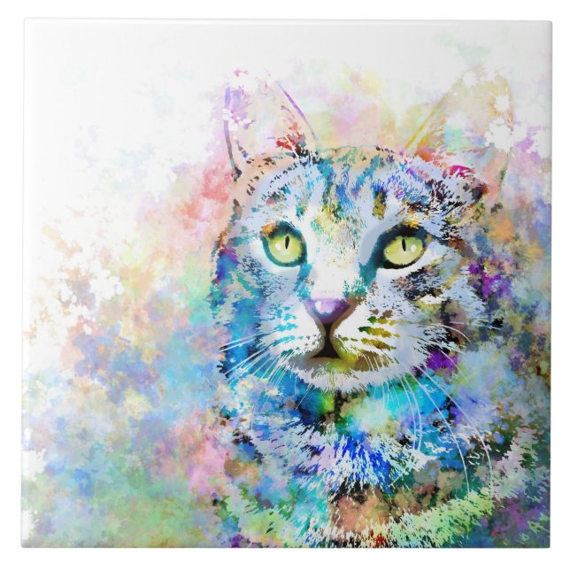 Cat 674 ceramic tile (Front)