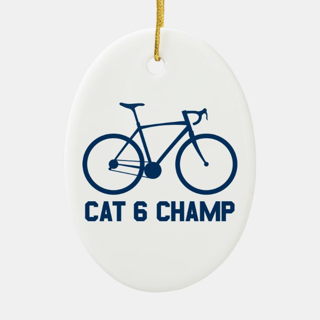 CAT 6 Champ Ceramic Ornament (Front)