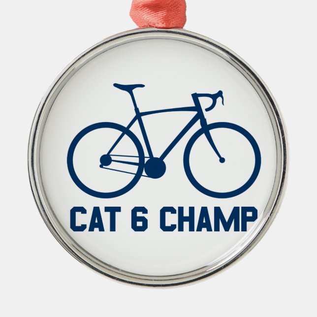 CAT 6 Champ Metal Ornament (Front)