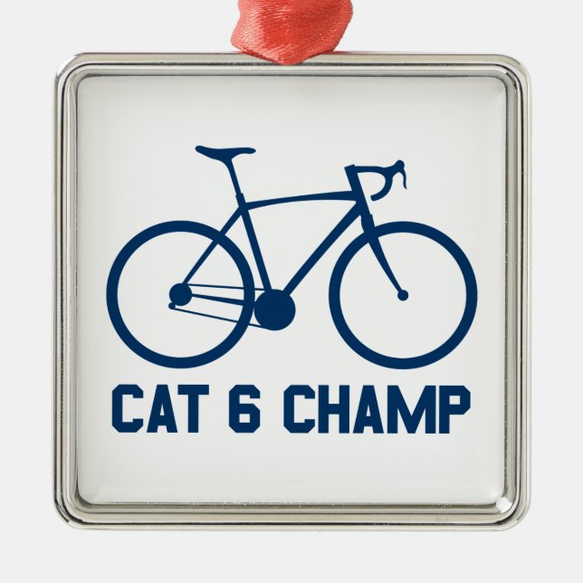 CAT 6 Champ Metal Ornament (Front)